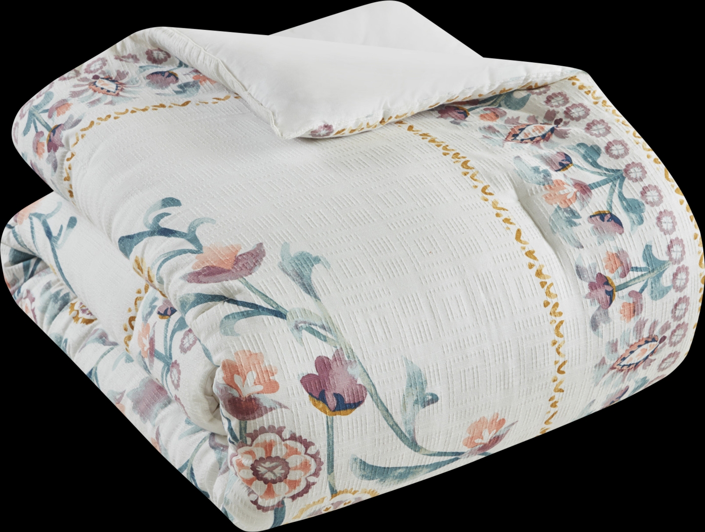 Troywood White 4 Pc Full/Queen Comforter Set - Thumbnail - Image 9