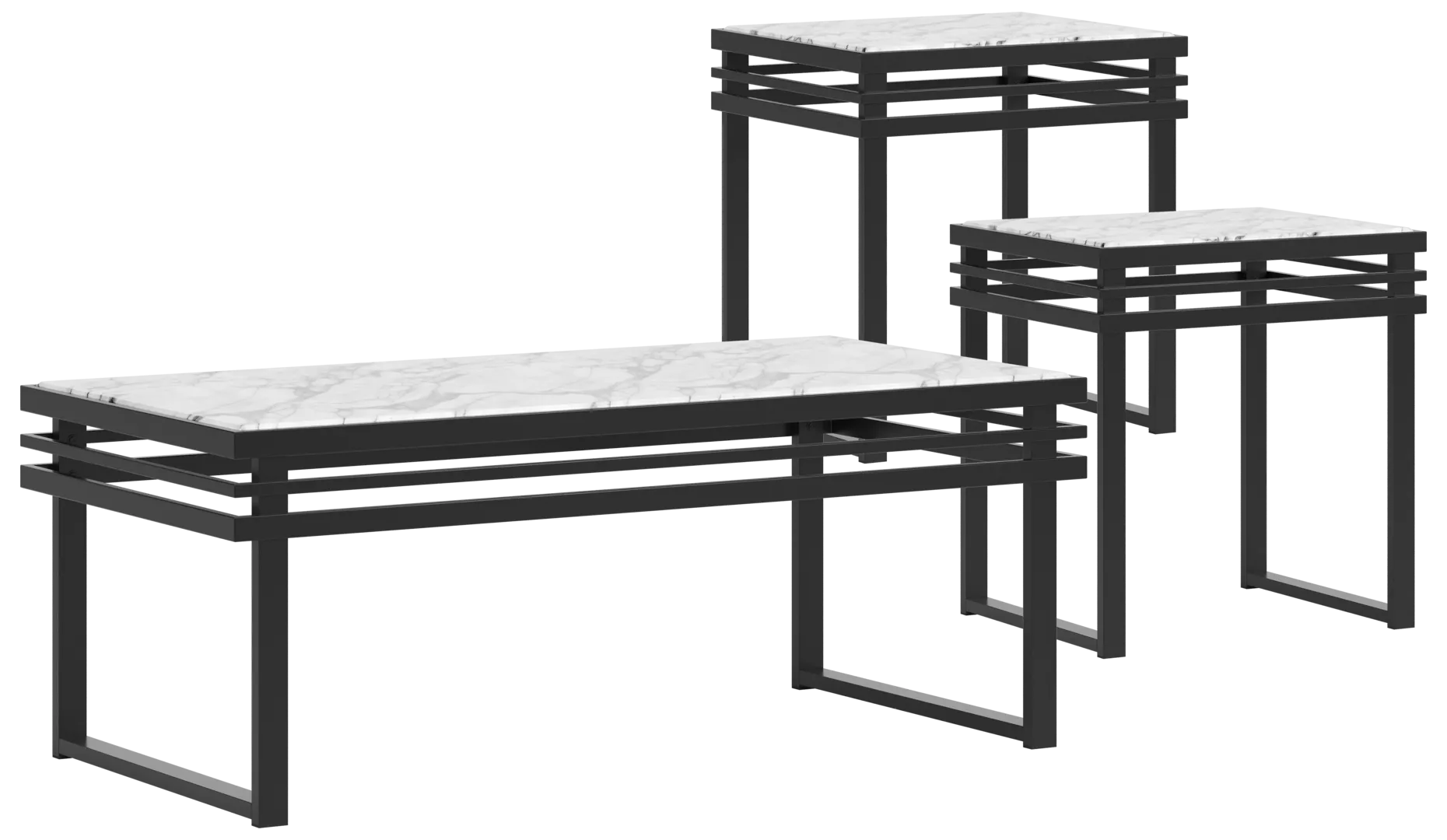 black table set