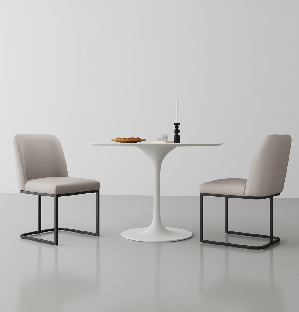 Truche Light Gray Side Chair - Thumbnail - Image 2