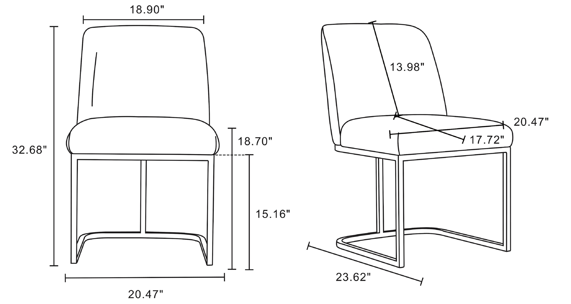 Truche Light Gray Side Chair - Thumbnail - Image 3