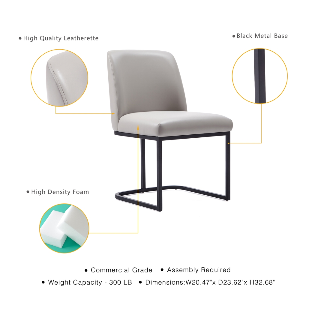 Truche Light Gray Side Chair - Thumbnail - Image 9