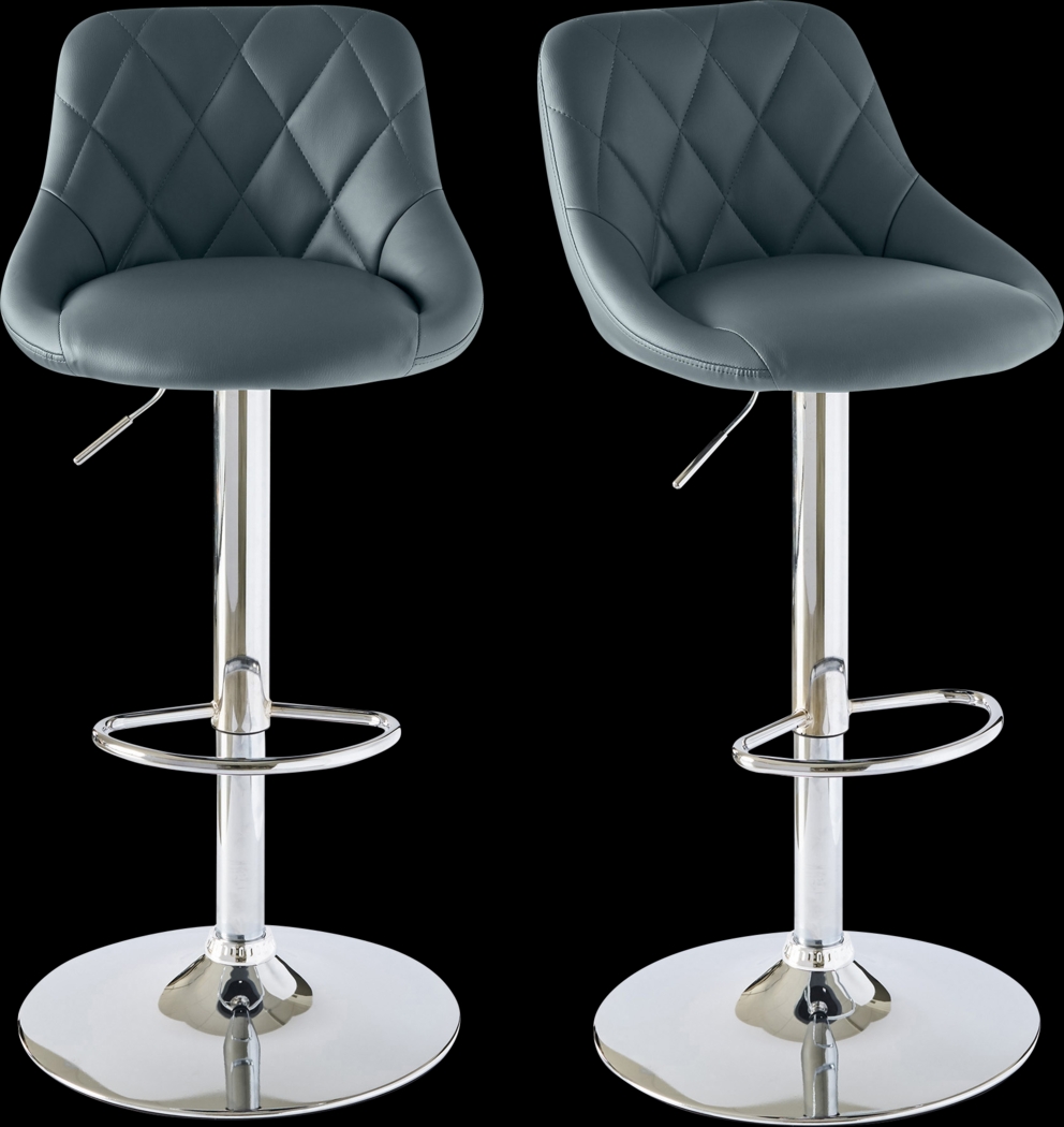 Trumball Gray Bar Stool Set - Thumbnail - Image 1