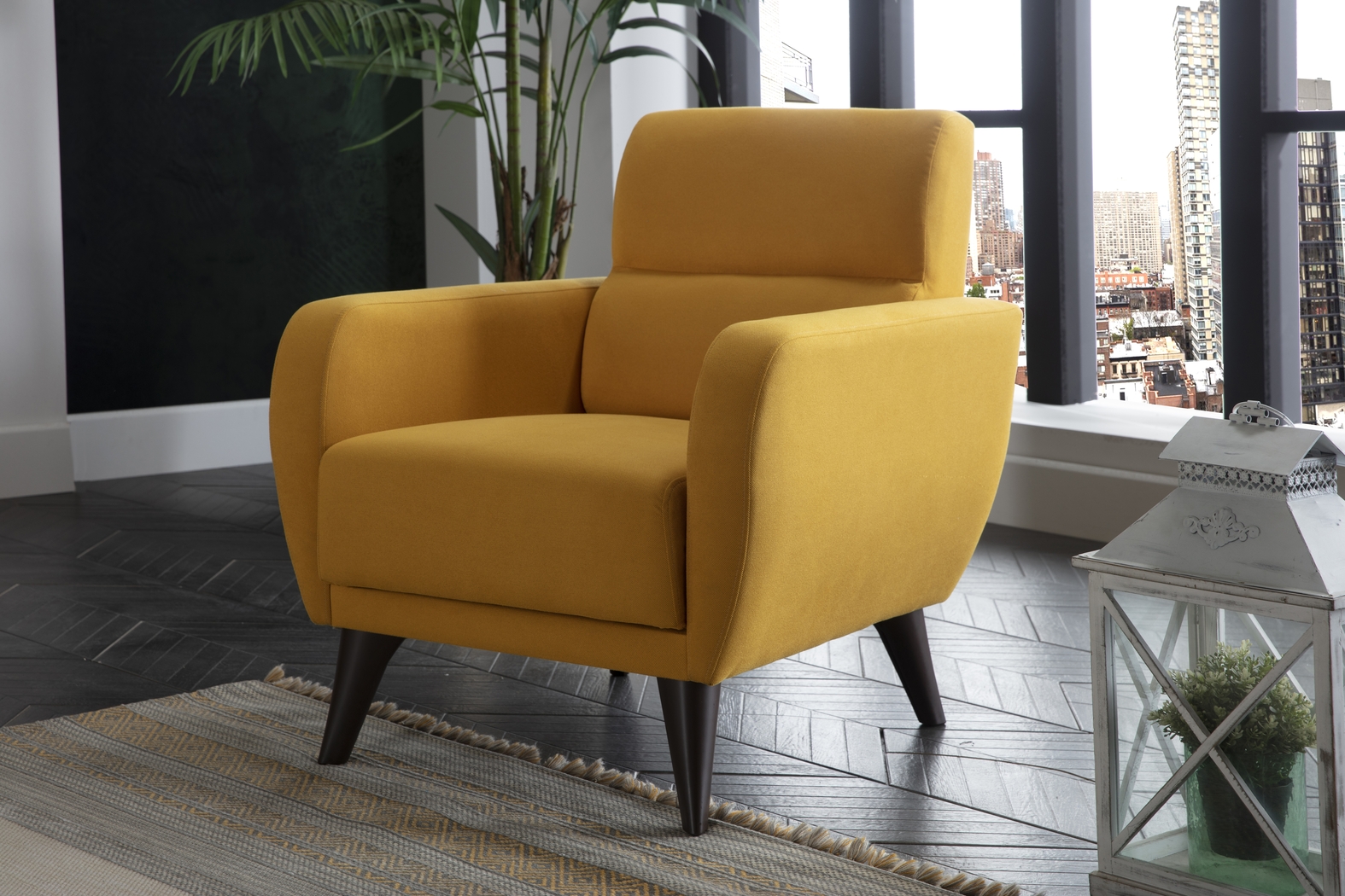 Trysail Yellow Accent Chair - Thumbnail - Image 9