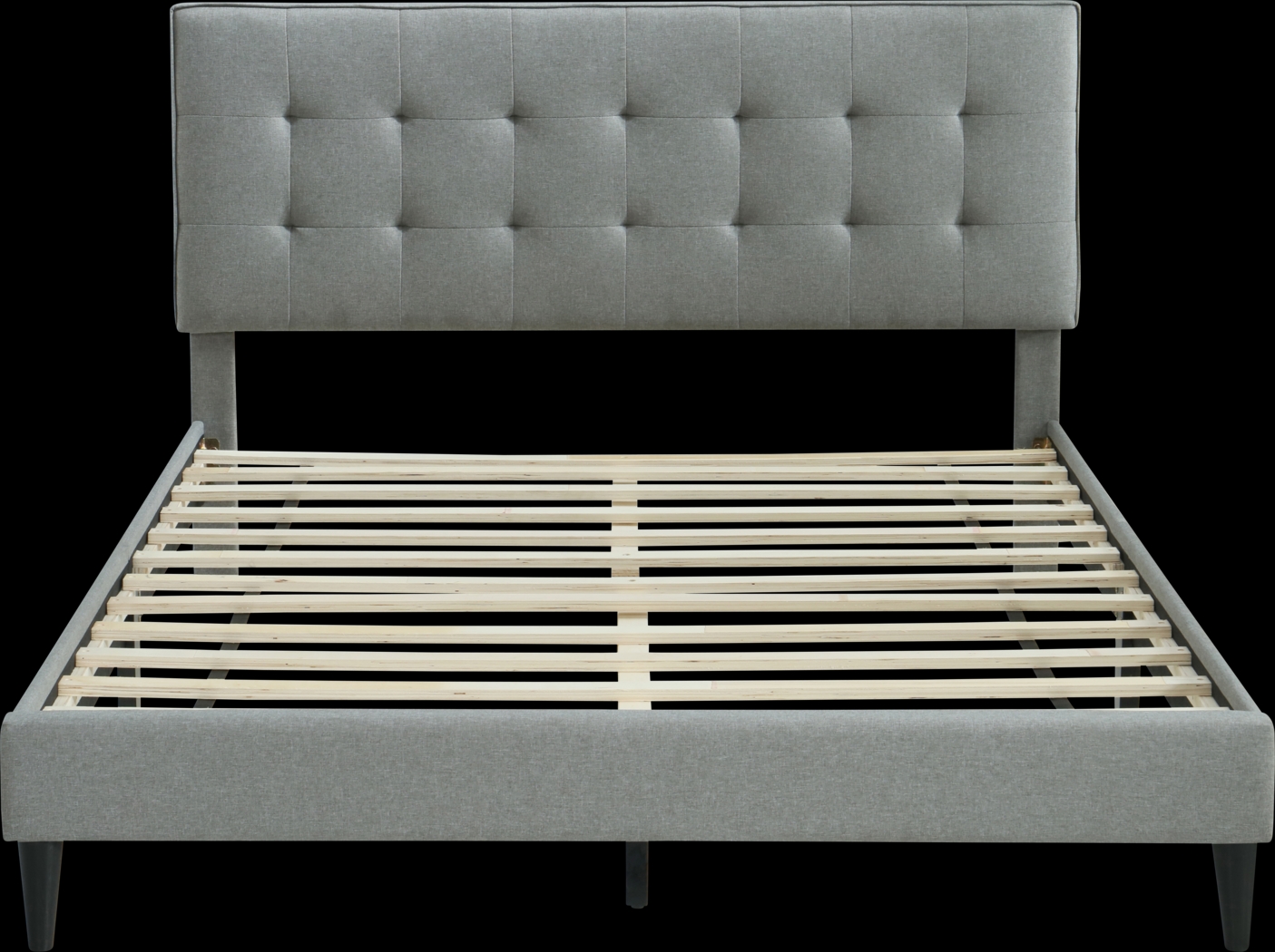 Tubae Gray Upholstered Queen Bed - Thumbnail - Image 2