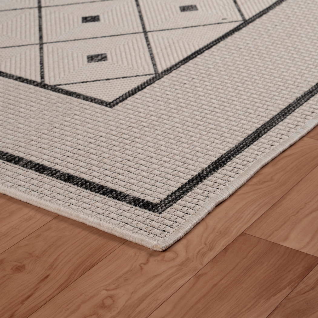 Tugeisa Black 7'6 x 9'5 Indoor/Outdoor Rug - Thumbnail - Image 4