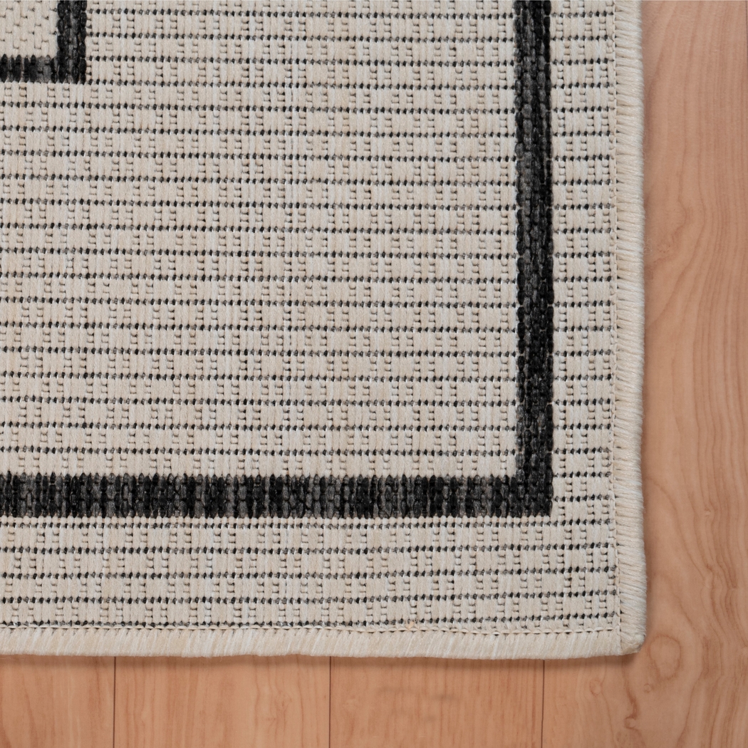 Tugeisa Black 7'6 x 9'5 Indoor/Outdoor Rug - Thumbnail - Image 7