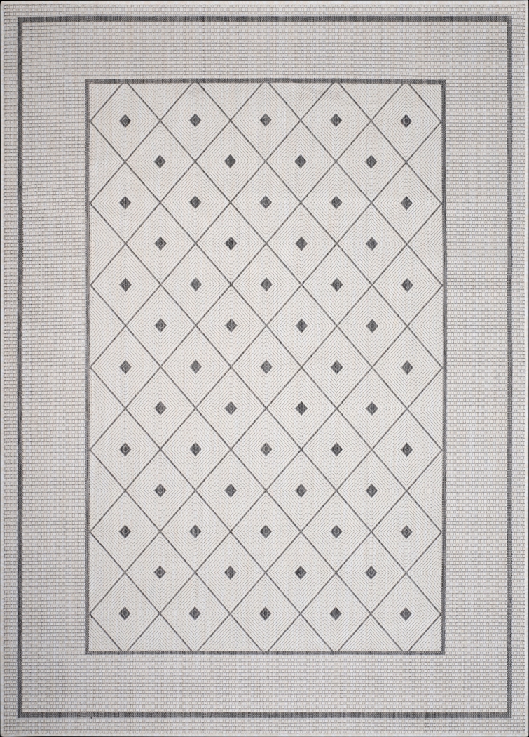 Tugeisa Black 7'6 x 9'5 Indoor/Outdoor Rug - Thumbnail - Image 1