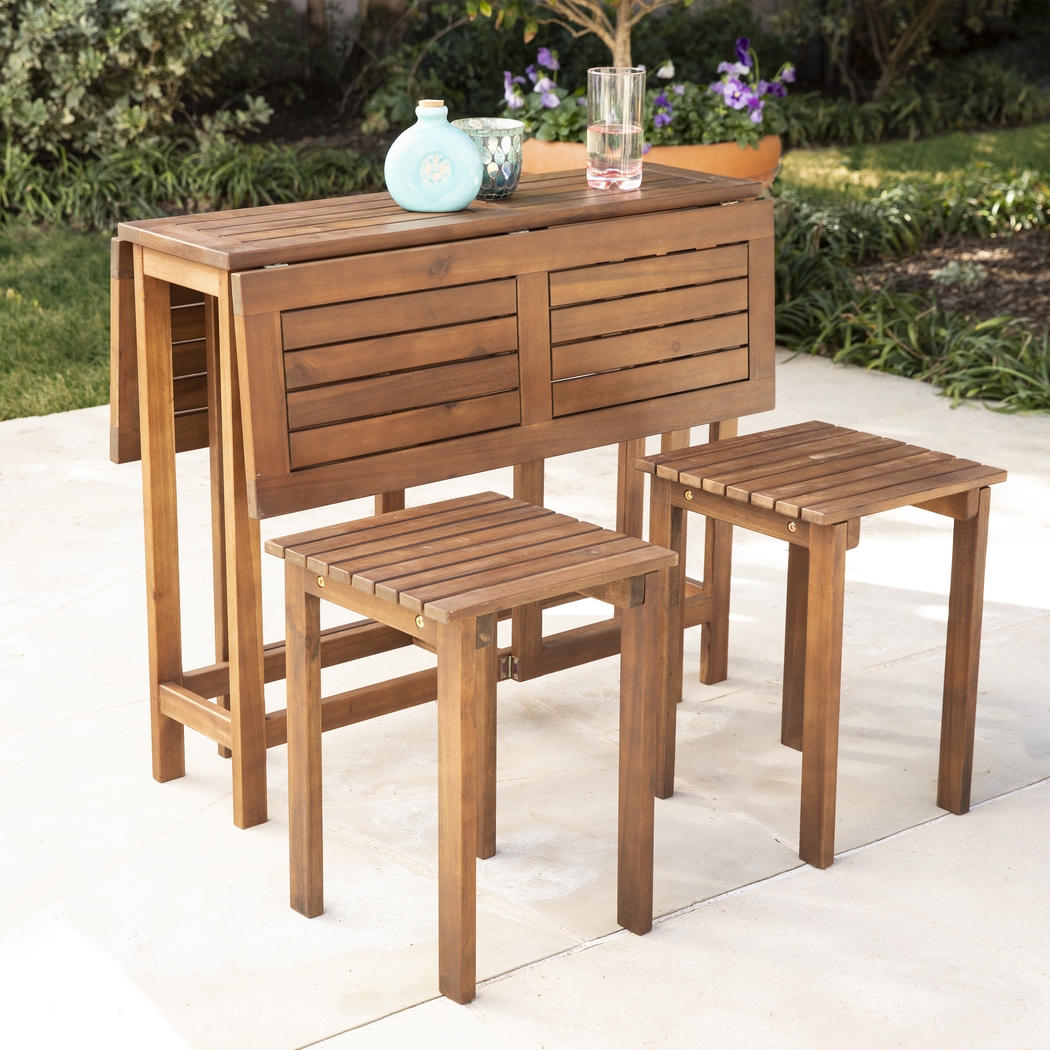 Tuilleries Natural Outdoor 3 Pc Dining Set - Thumbnail - Image 2