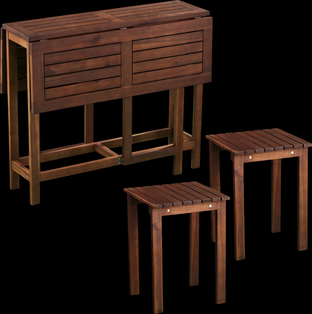 Tuilleries Natural Outdoor 3 Pc Dining Set - Thumbnail - Image 1