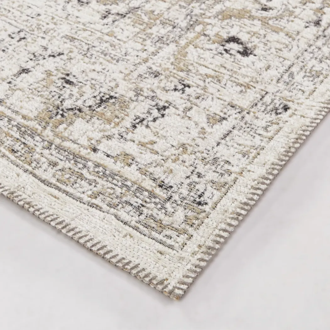 Tukmee Cream 5'3 x 7' Area Rug - Thumbnail - Image 3