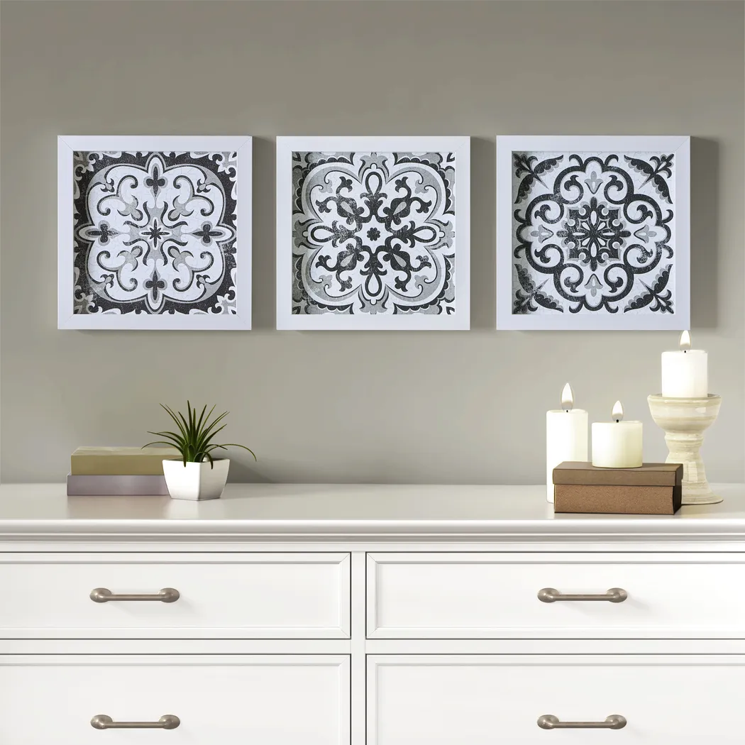 Tukwet White 3 Piece Deco Box Wall Art Set - Thumbnail - Image 10