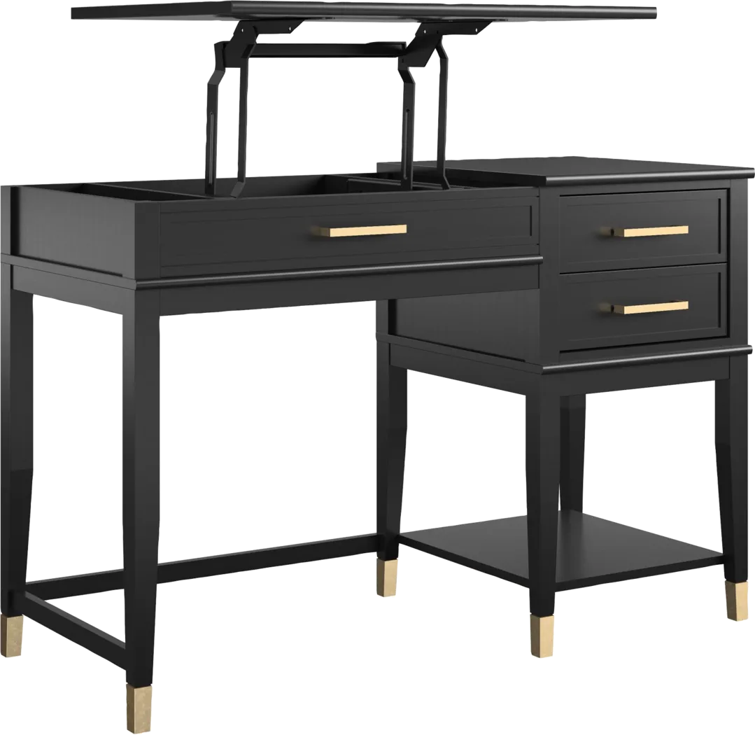 Tulagin Black Lift-Top Desk - Thumbnail - Image 7
