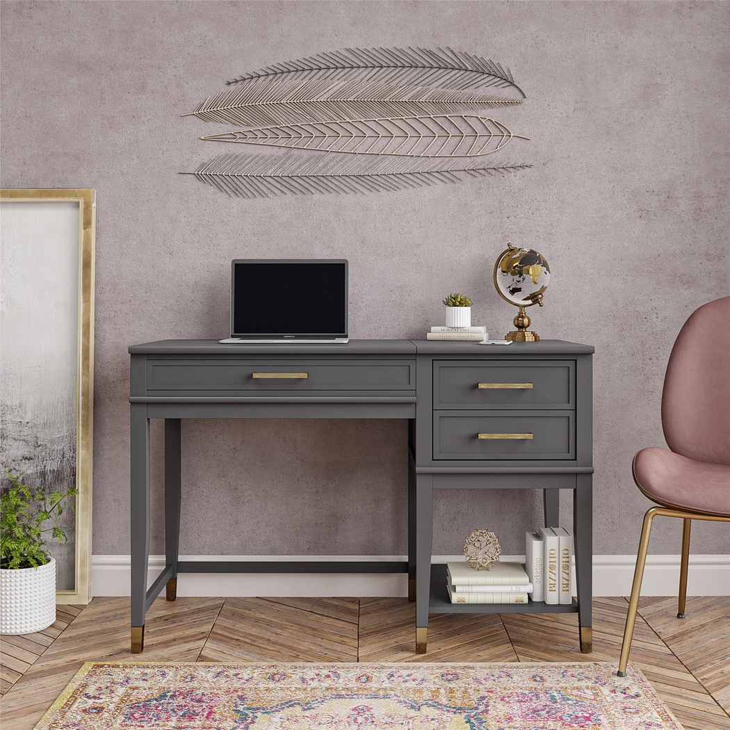 Tulagin Gray Lift-Top Desk - Thumbnail - Image 2