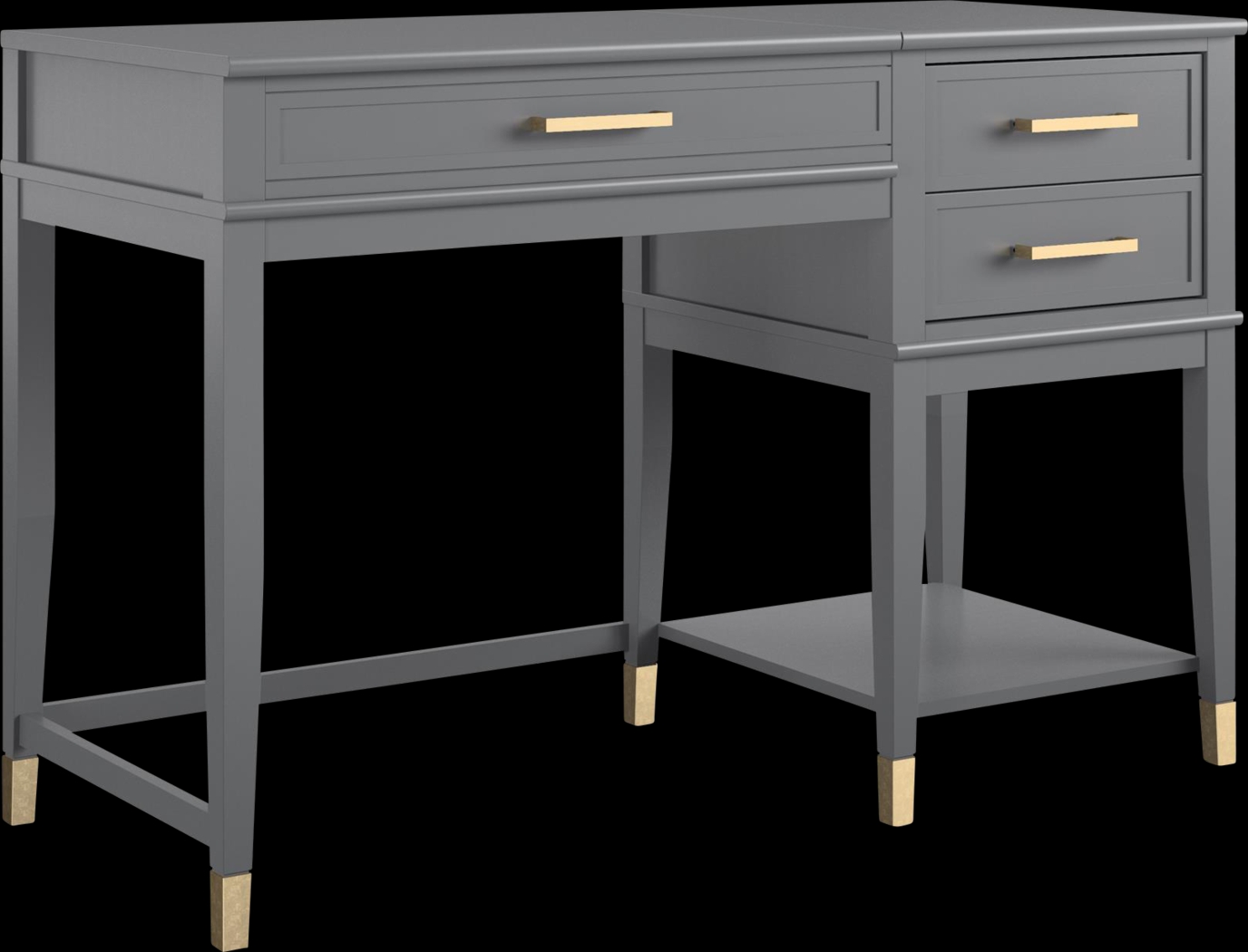 Tulagin Gray Lift-Top Desk - Thumbnail - Image 1