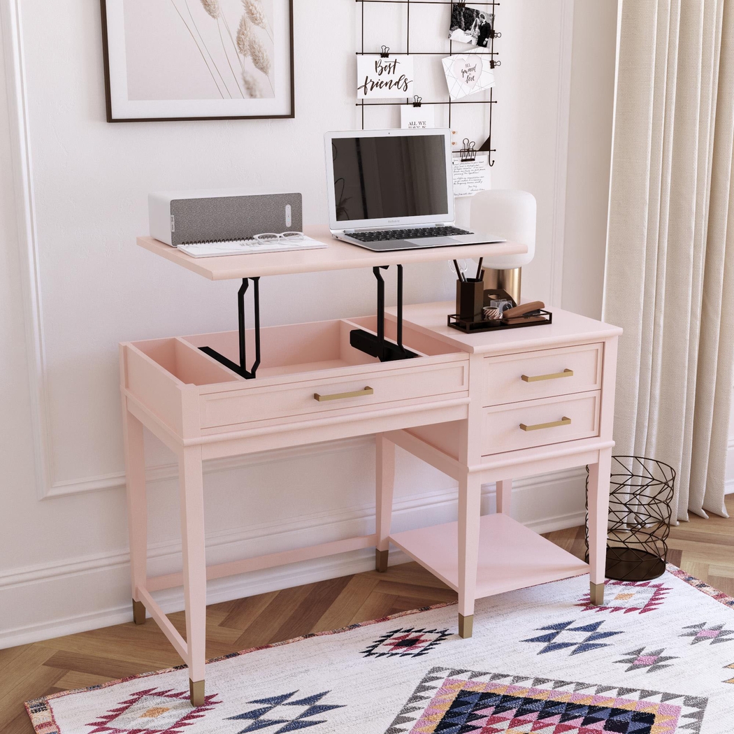 Tulagin Pink Lift-Top Desk - Thumbnail - Image 3