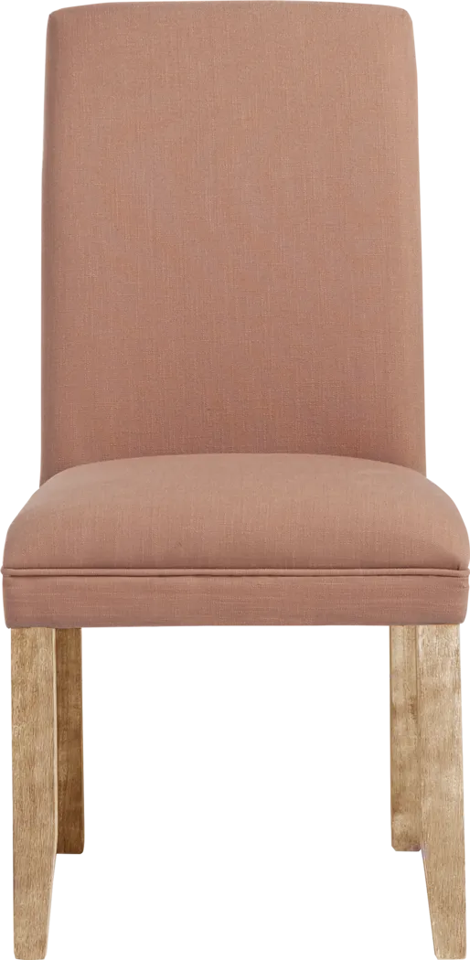 San Francisco Natural 5 Pc Dining Room with Orange Upholstered Chairs - Thumbnail - Image 5