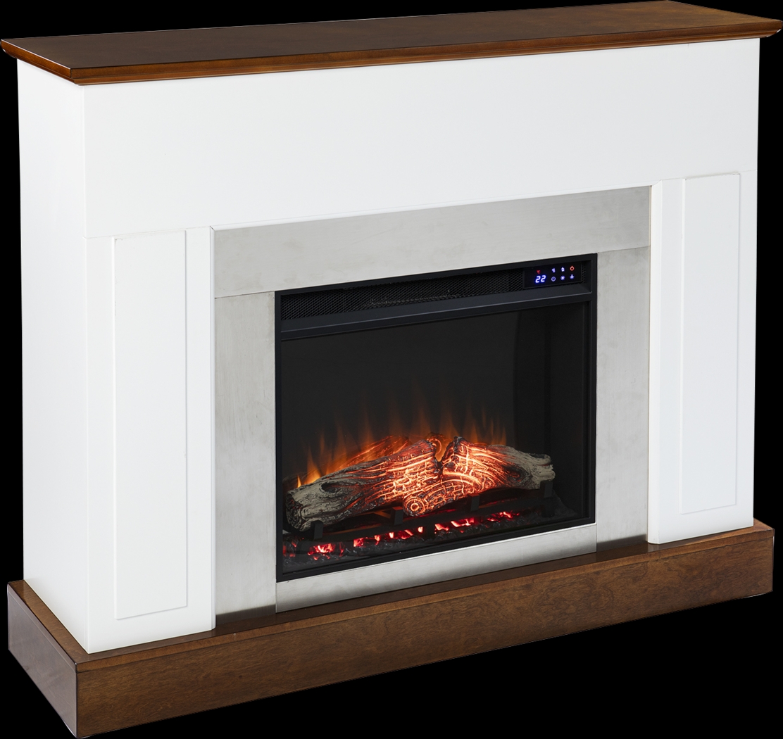 Tullamore IV White 50 in. Touch Panel Electric Fireplace - Thumbnail - Image 1