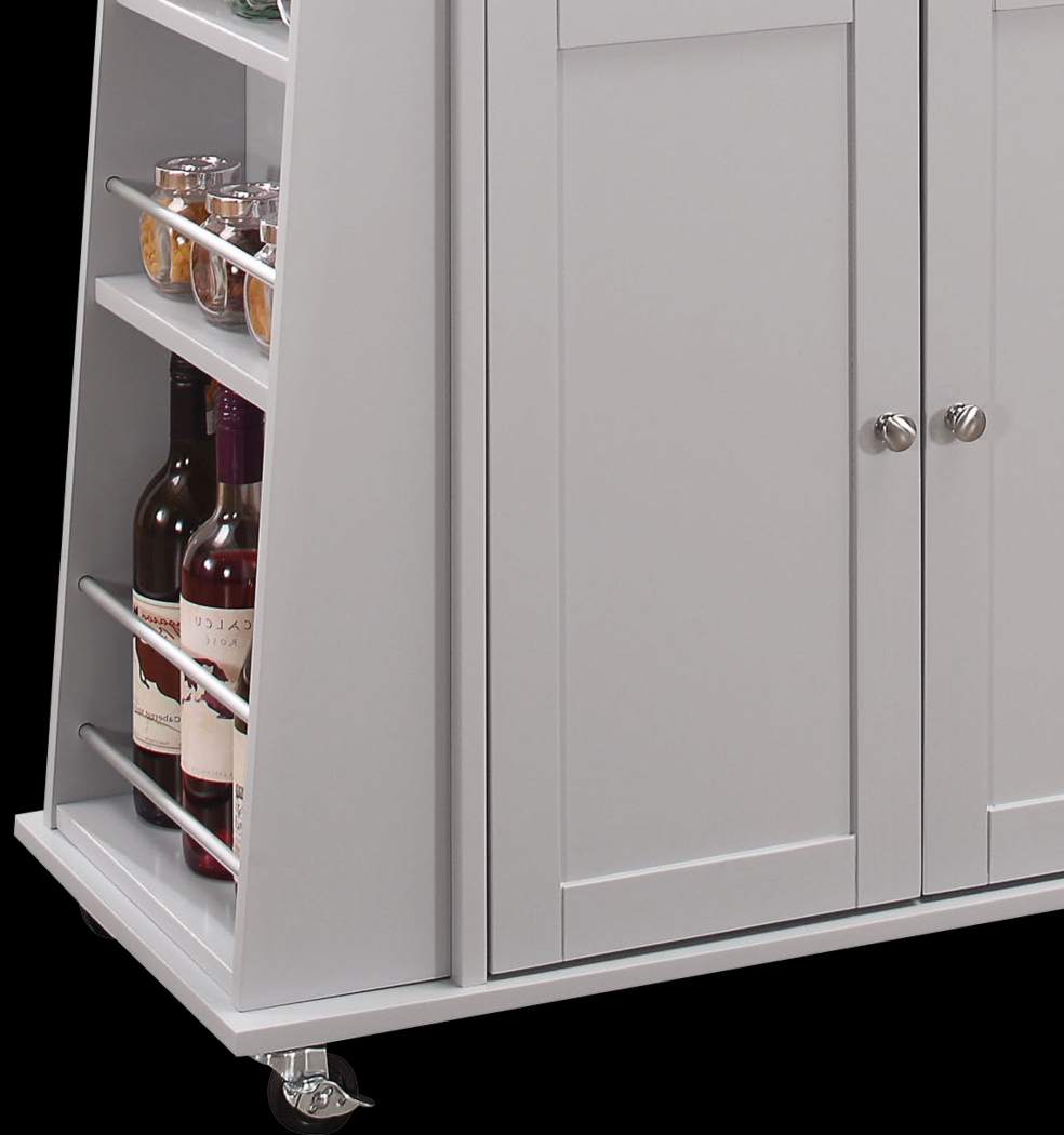 Tullarick Gray Kitchen Cart - Thumbnail - Image 3