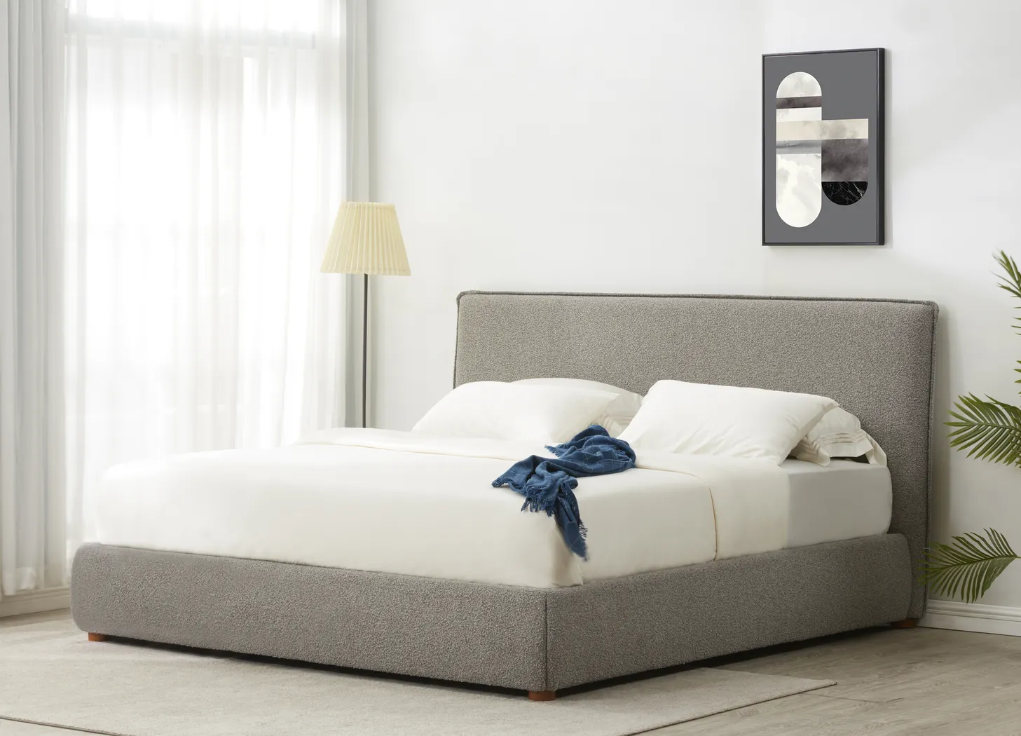 Tulli Gray King Bed - Thumbnail - Image 2