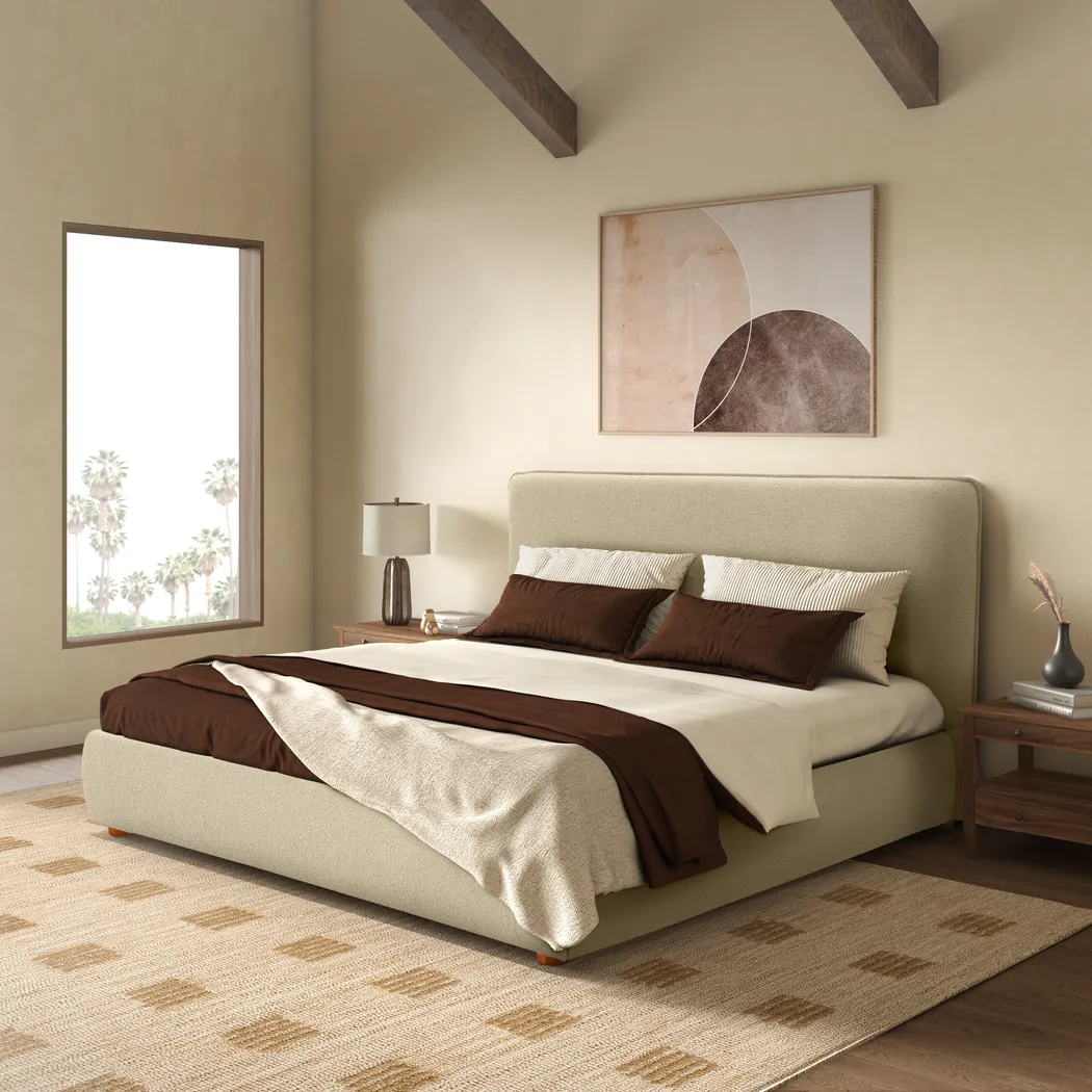 Tulli Oatmeal King Bed - Thumbnail - Image 2