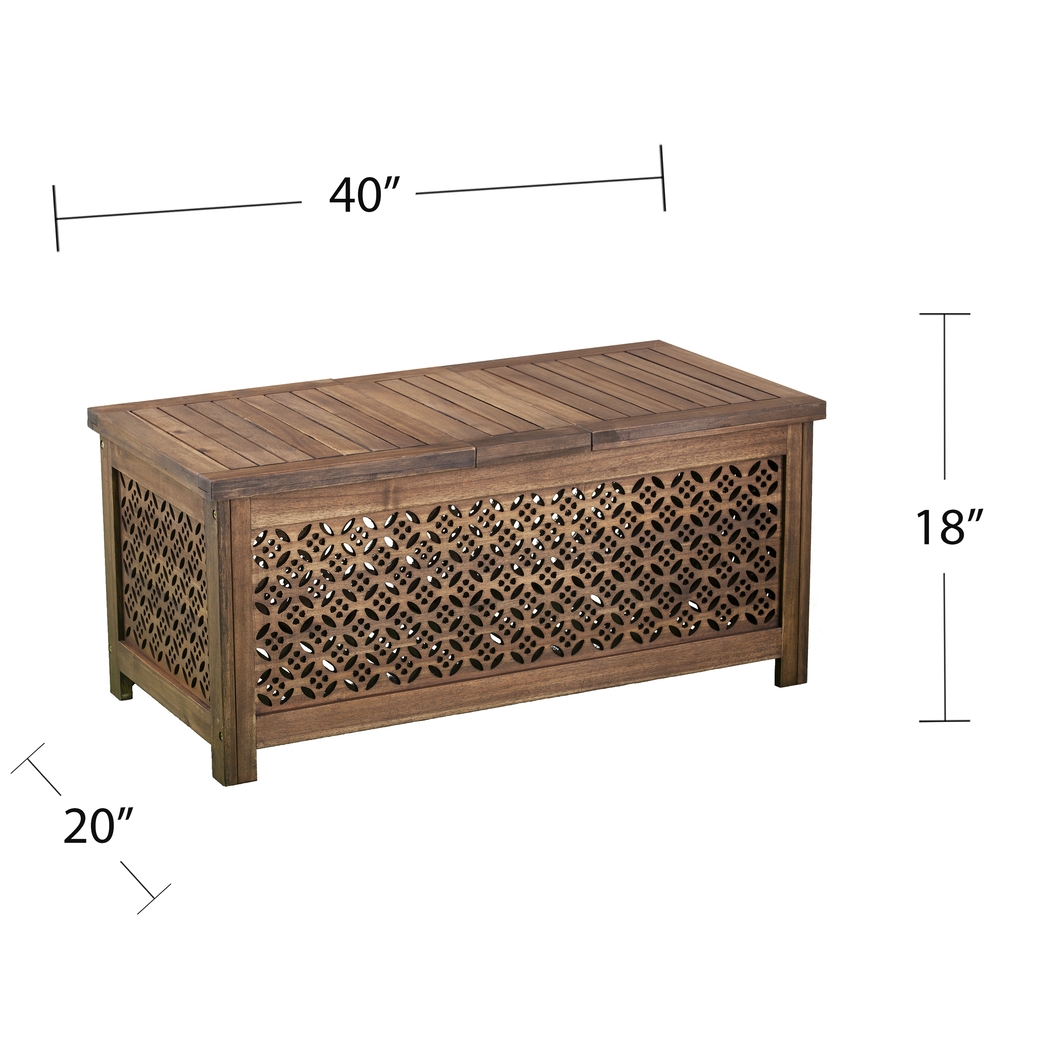 Tullier Brown Outdoor Storage Cocktail Table - Thumbnail - Image 8