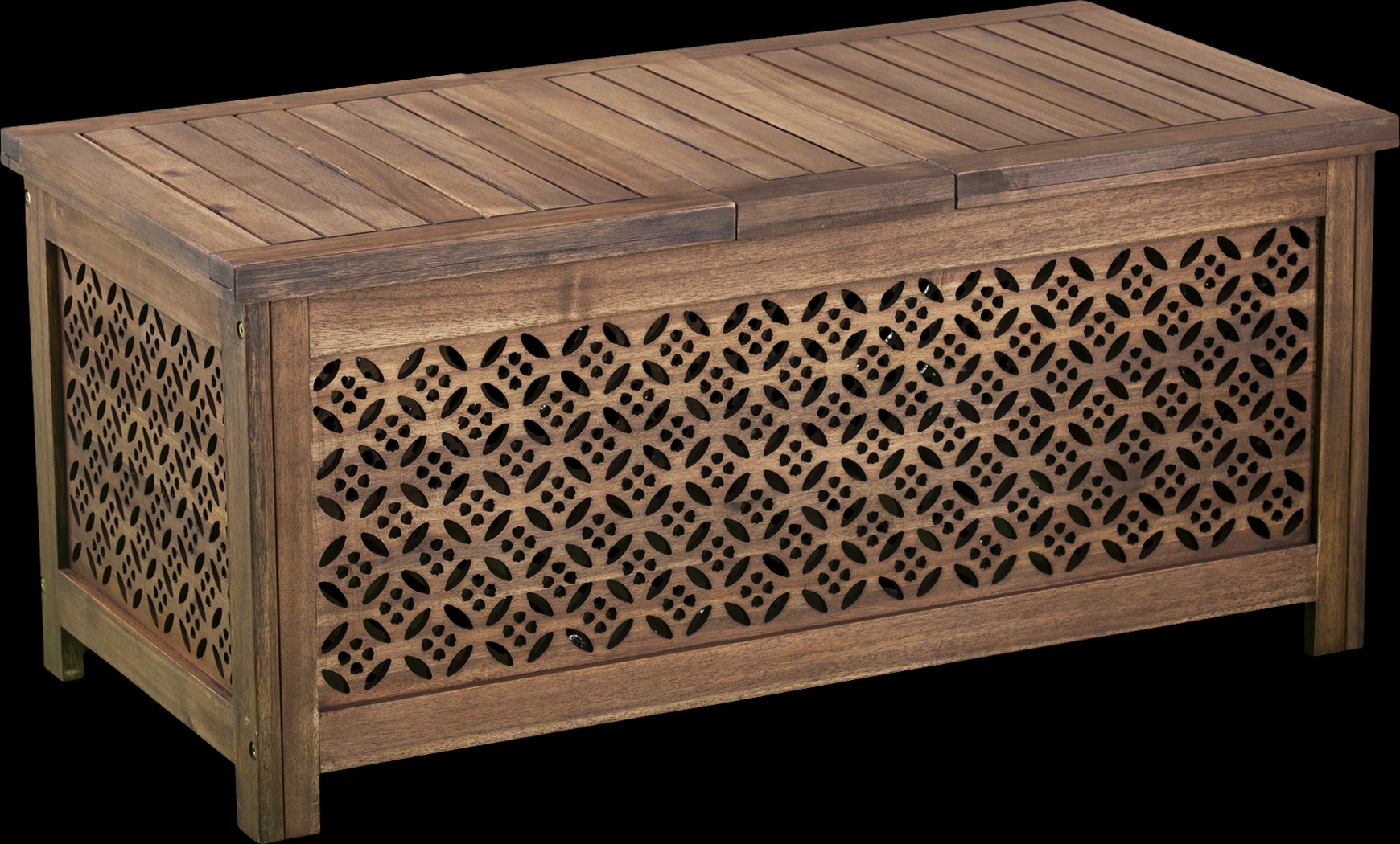 Tullier Brown Outdoor Storage Cocktail Table - Thumbnail - Image 1