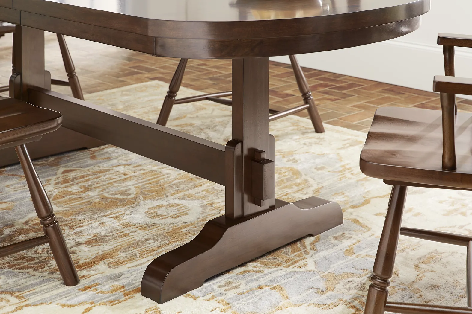 Tullius Brown 9 Pc Dining Room with Arm Chairs - Thumbnail - Image 6