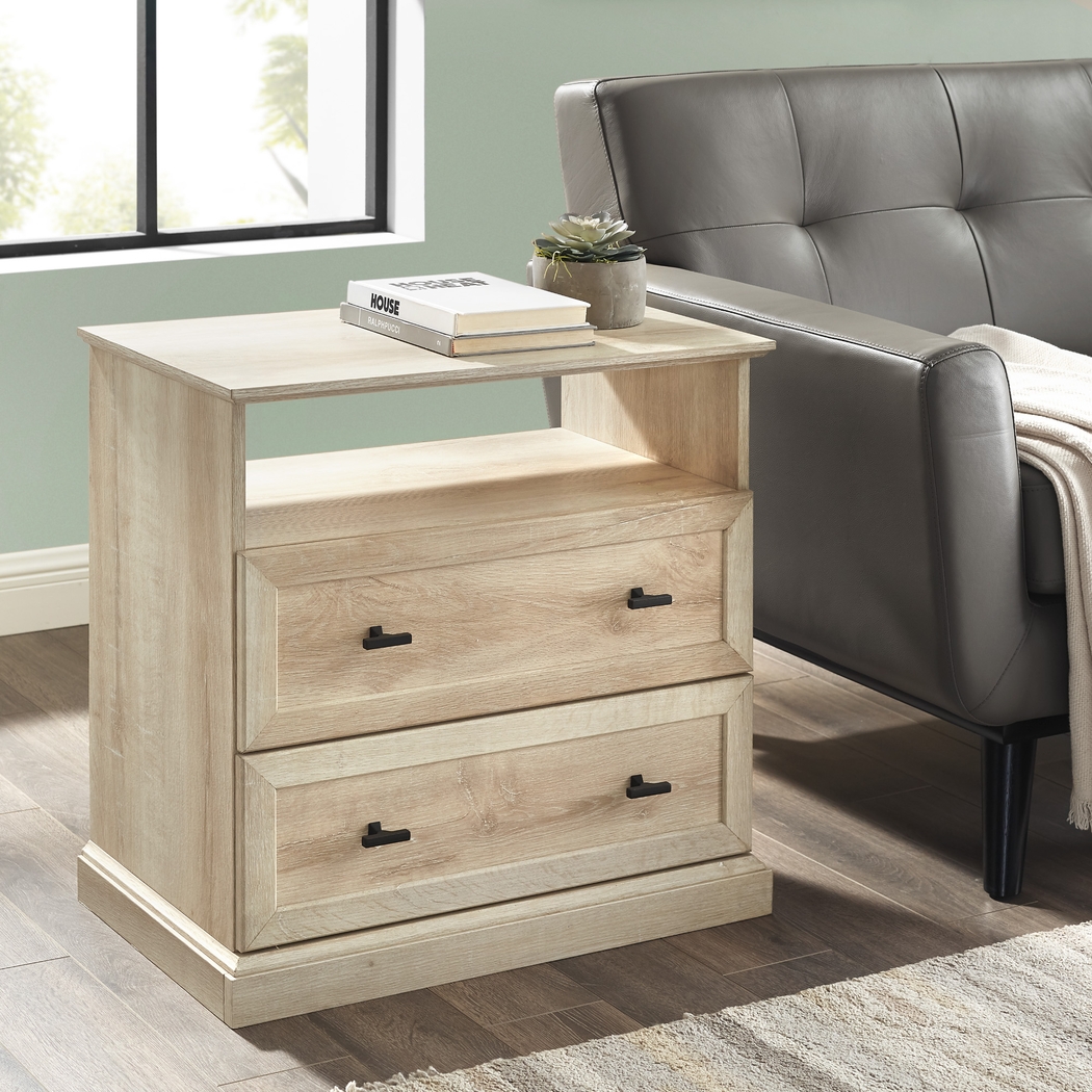 Tulough White Oak Nightstand - Thumbnail - Image 2