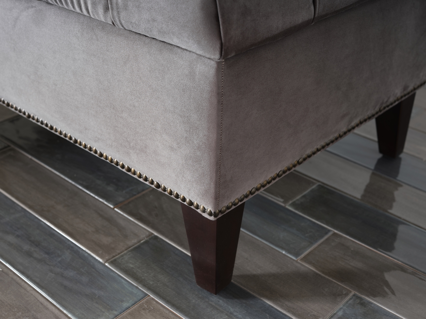 Tumbrel Gray Accent Ottoman - Thumbnail - Image 3