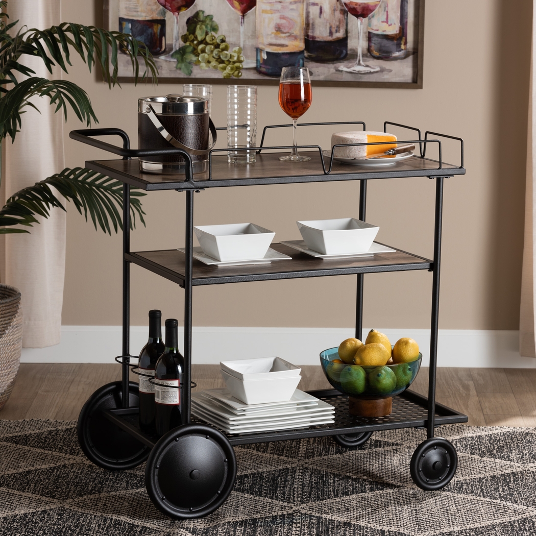 Tunbridge Black Bar Cart - Thumbnail - Image 2