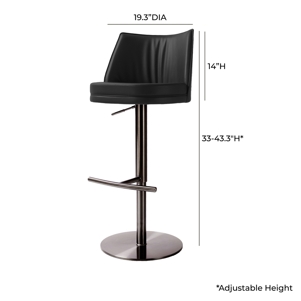 Tuolomne Black Adjustable Barstool - Thumbnail - Image 6