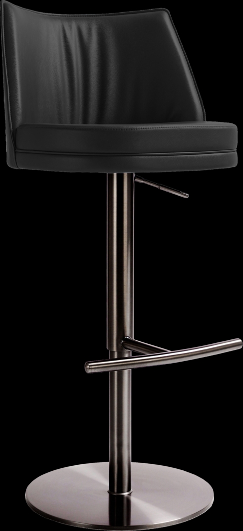Tuolomne Black Adjustable Barstool - Thumbnail - Image 1