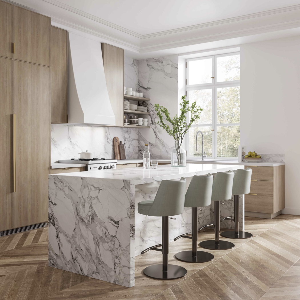 Tuolomne Light Gray Adjustable Barstool - Thumbnail - Image 2