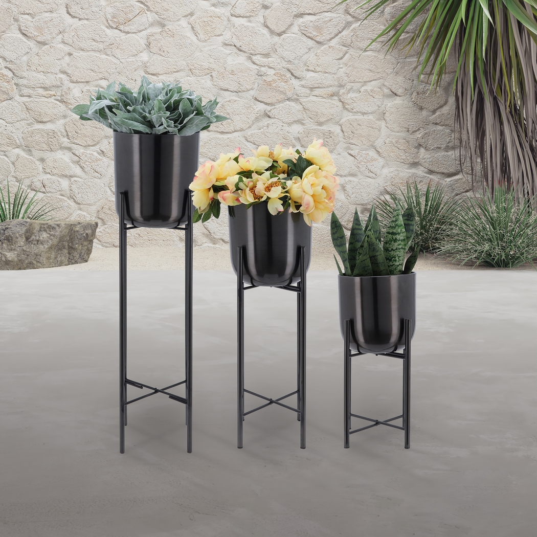 Turnham Gunmetal Planter, Set of 3 - Thumbnail - Image 2