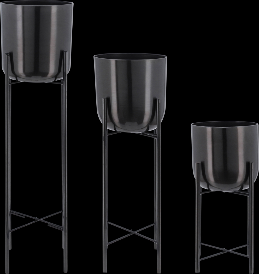 Turnham Gunmetal Planter, Set of 3 - Thumbnail - Image 1