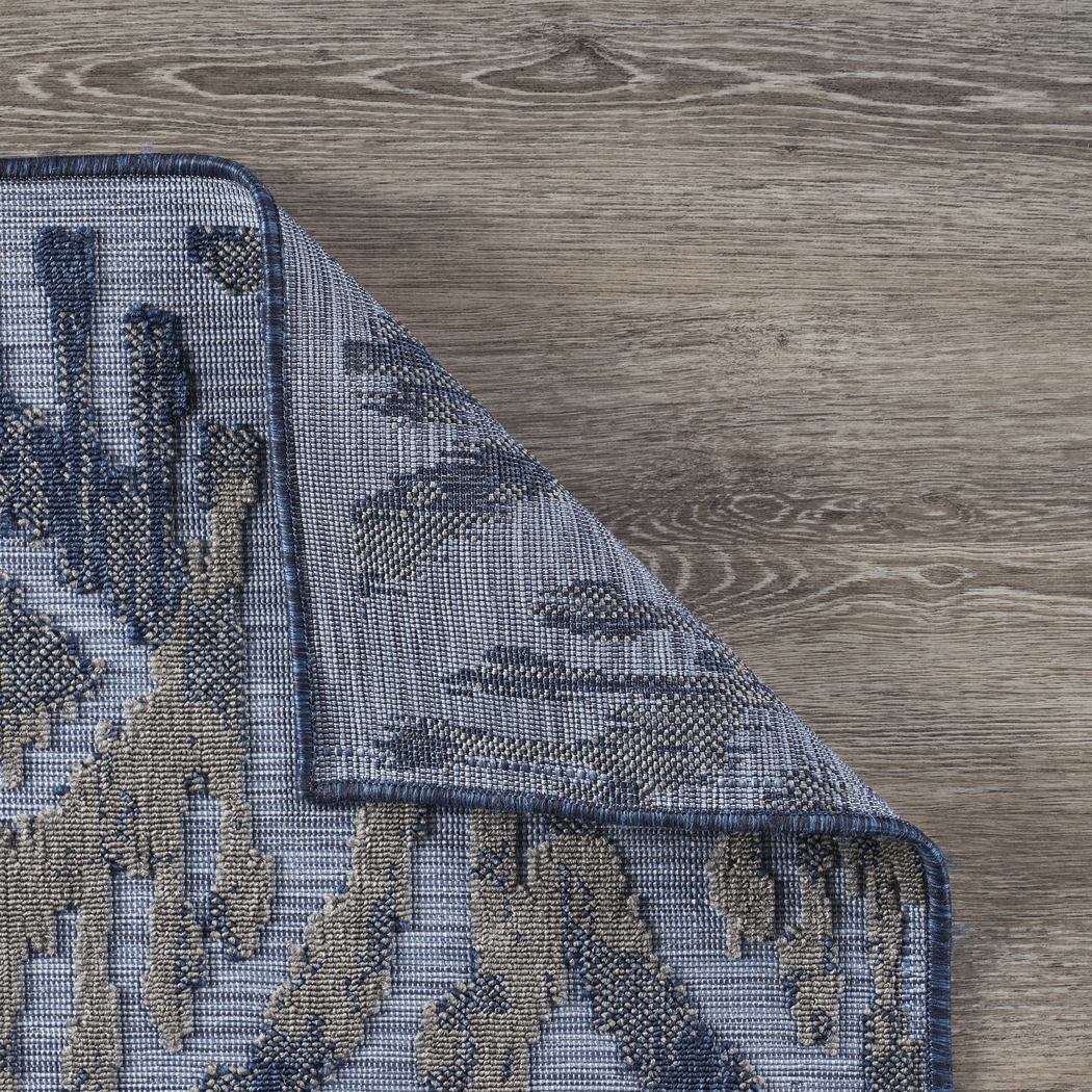 Turnia Blue 5' x 7' Indoor/Outdoor Rug - Thumbnail - Image 5