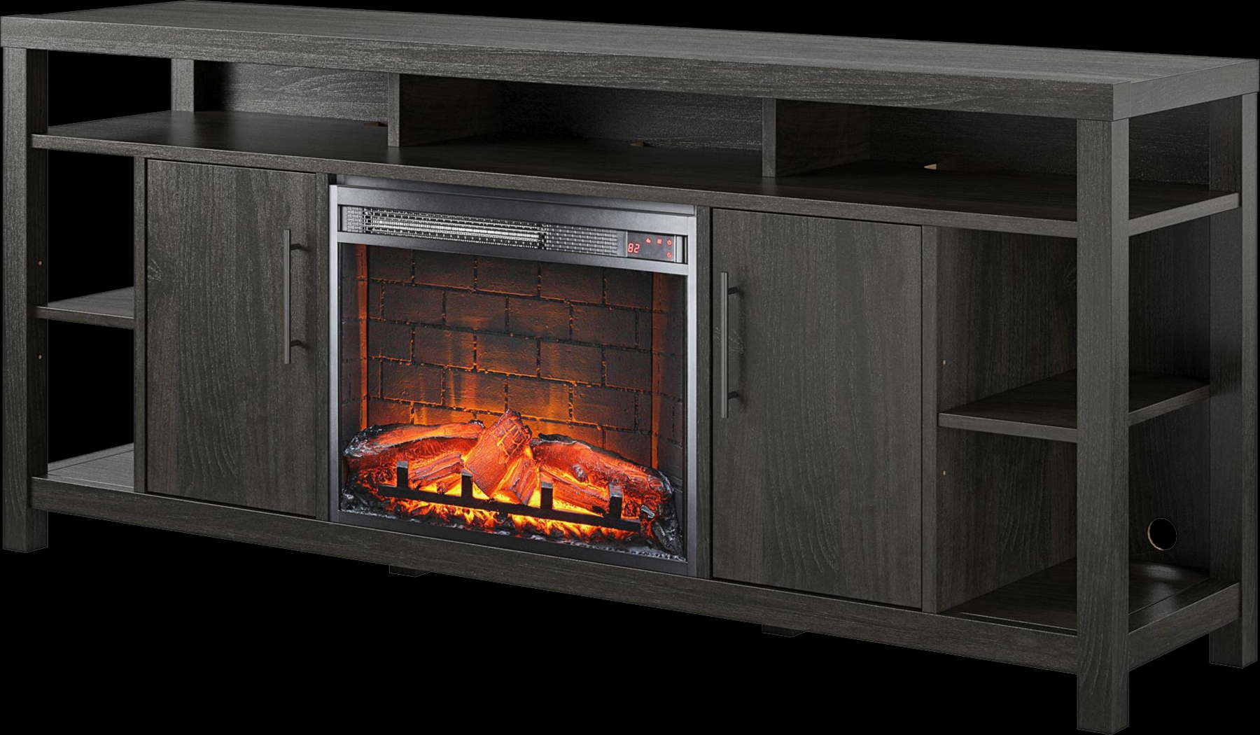 Turrell Espresso 68 in. Console with Electric Fireplace - Thumbnail - Image 9