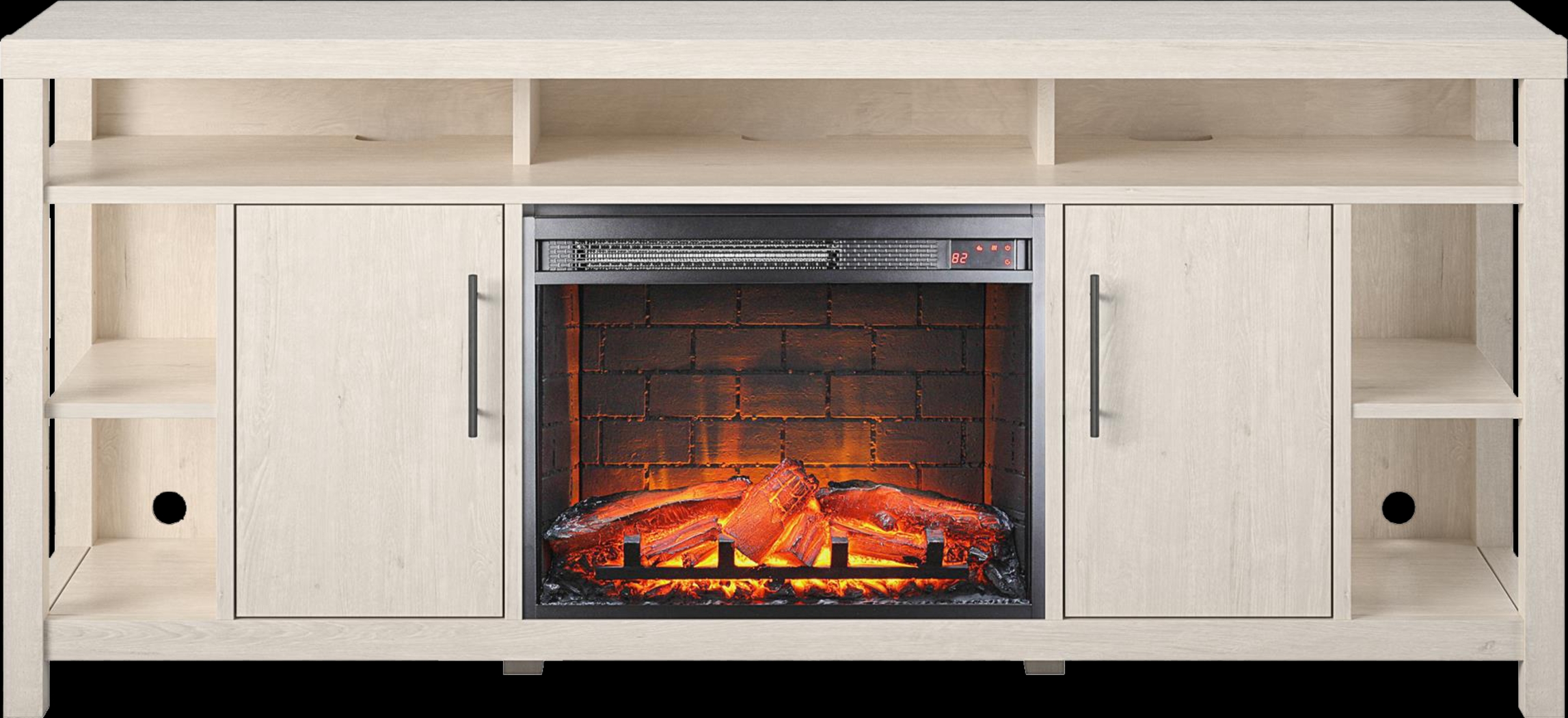 Turrell Ivory 68 in. Console with Electric Fireplace - Thumbnail - Image 6