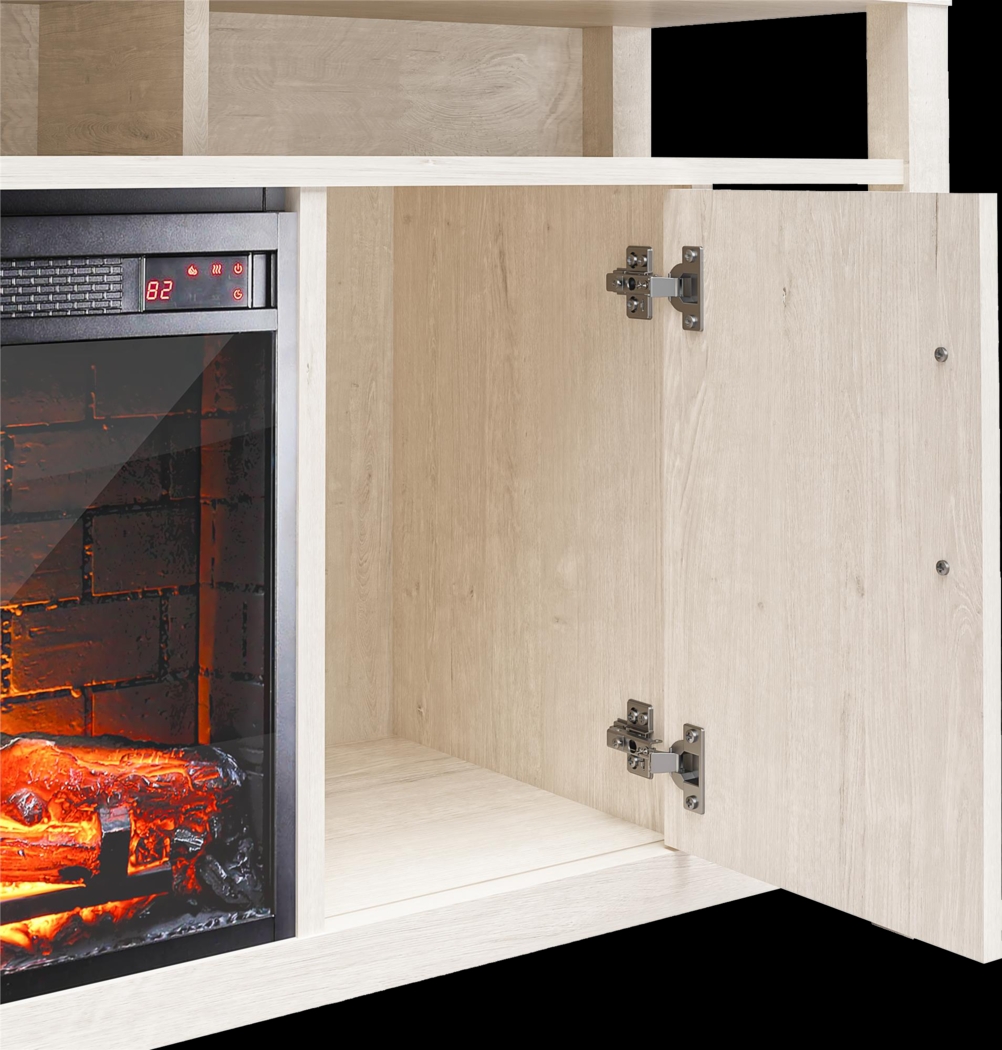 Turrell Ivory 68 in. Console with Electric Fireplace - Thumbnail - Image 8