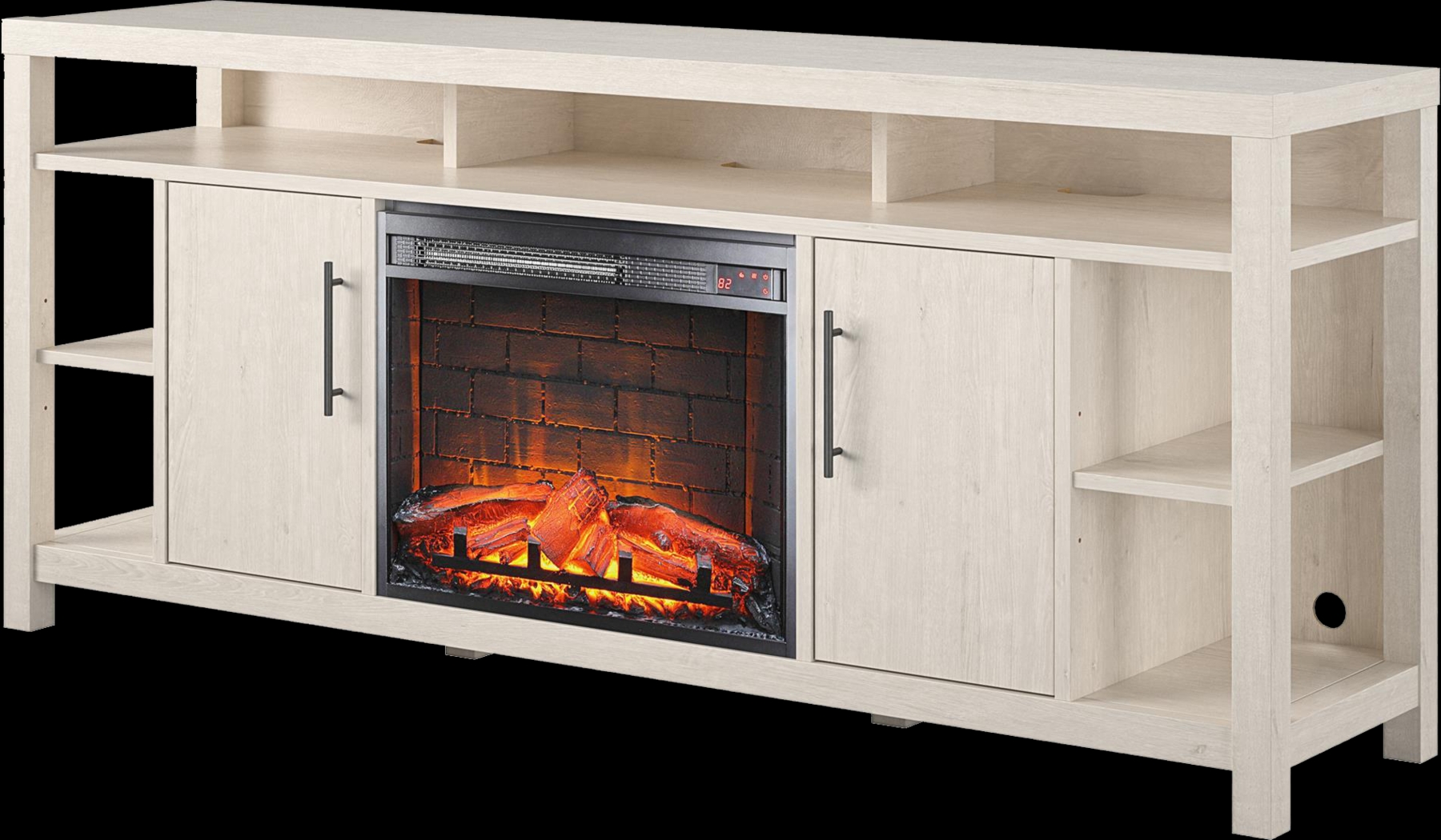 Turrell Ivory 68 in. Console with Electric Fireplace - Thumbnail - Image 9