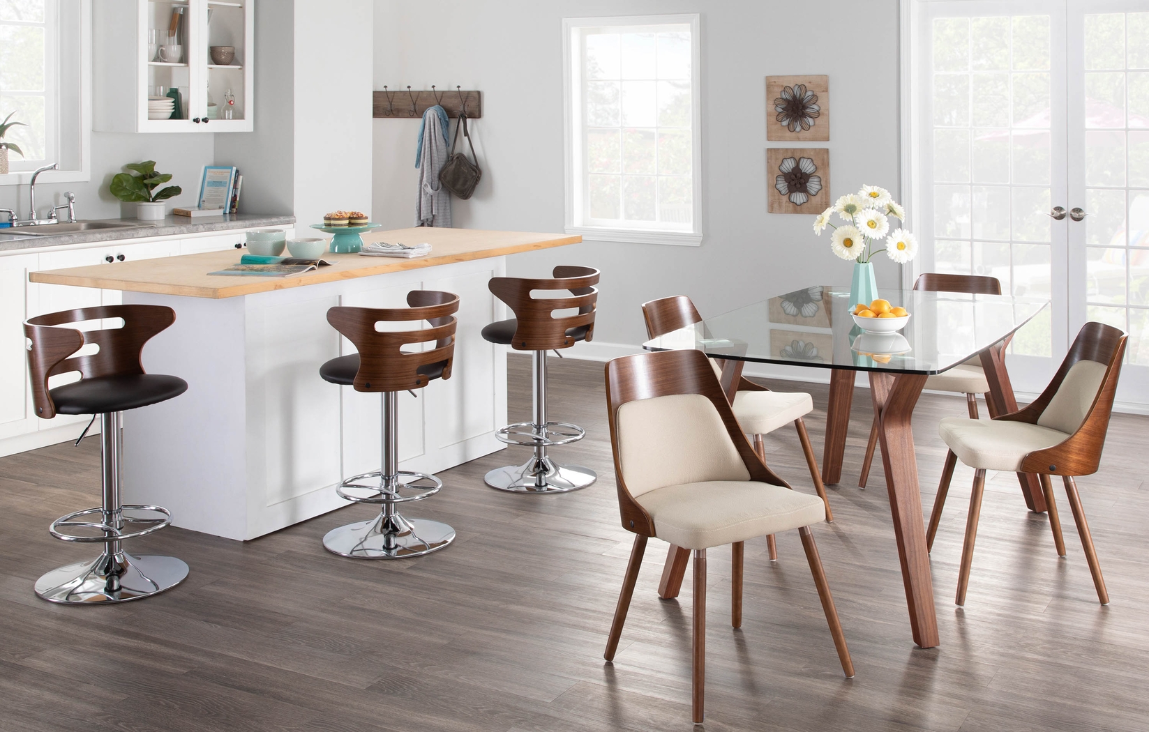 Turrentine Brown Adjustable Barstool, Set of 2 - Thumbnail - Image 3