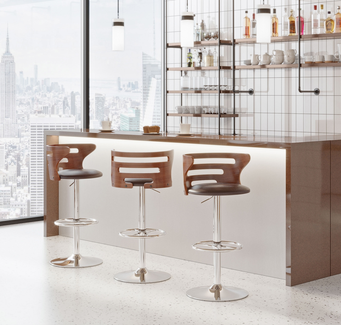 Turrentine Brown Adjustable Barstool, Set of 2 - Thumbnail - Image 4