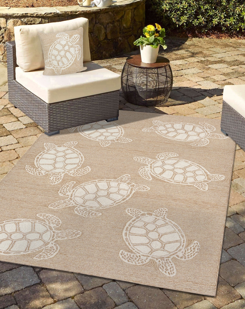 Turtle Cove Neutral Indoor/Outdoor Accent Pillow - Thumbnail - Image 6