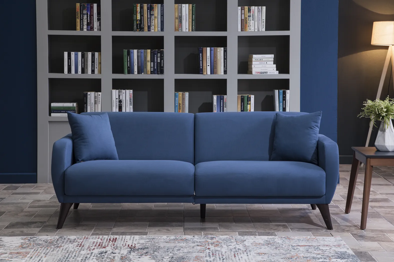 Tusico Blue Sleeper Sofa - Image 11