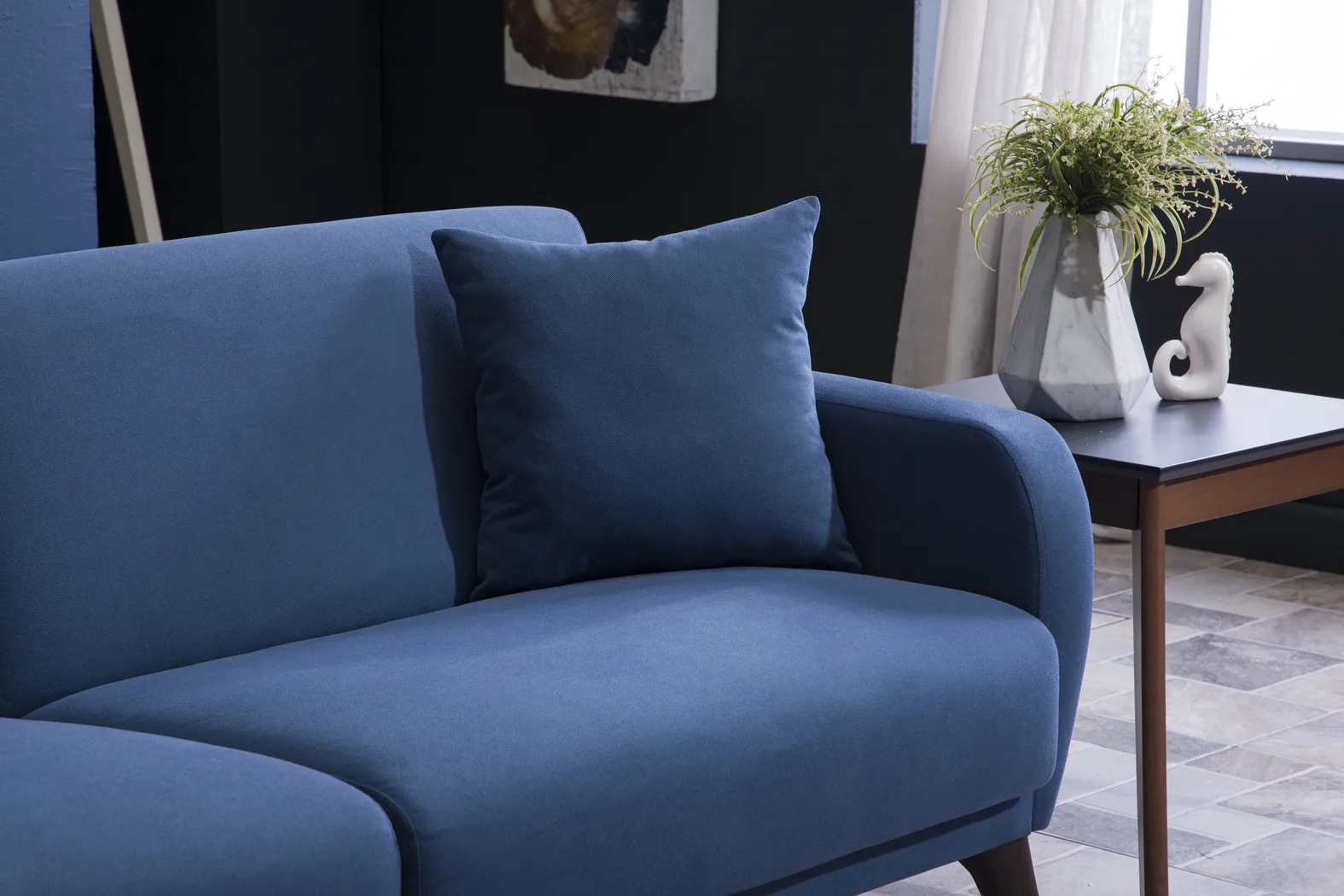 Tusico Blue Sleeper Sofa - Image 9