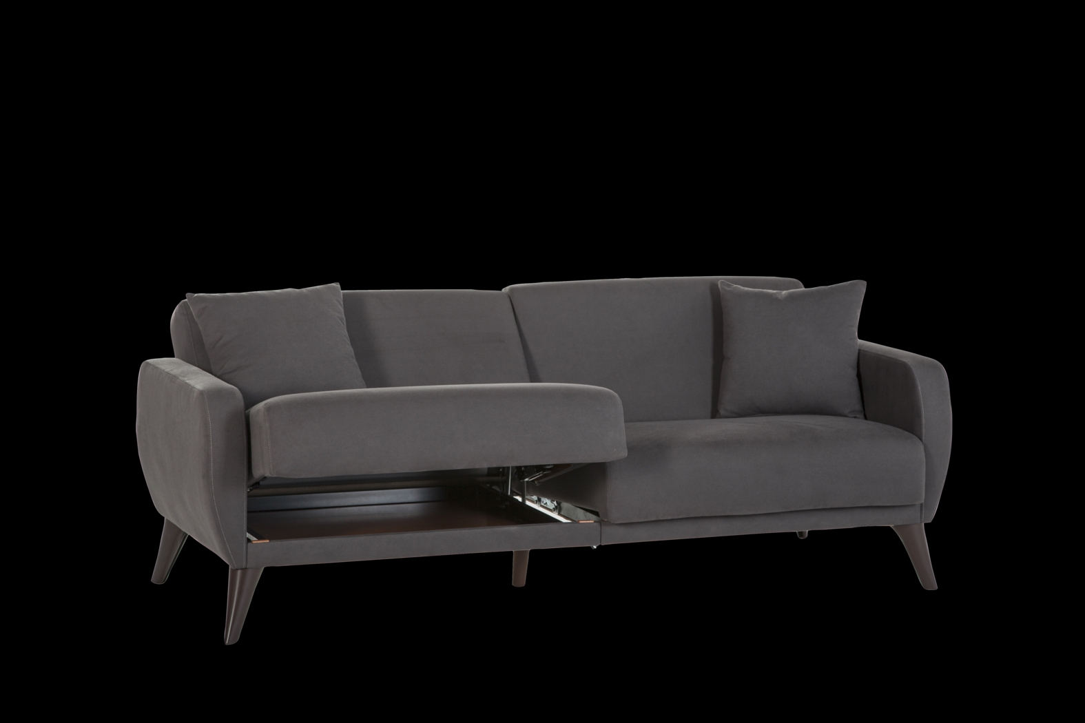 Tusico Charcoal Sleeper Sofa - Thumbnail - Image 3