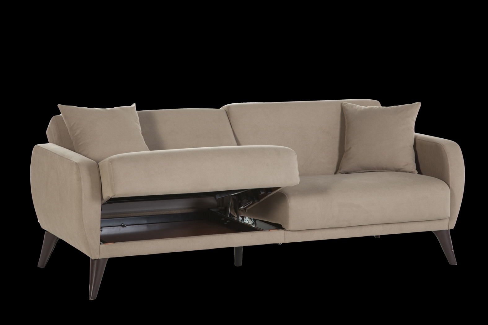 Tusico Taupe Sleeper Sofa - Thumbnail - Image 3