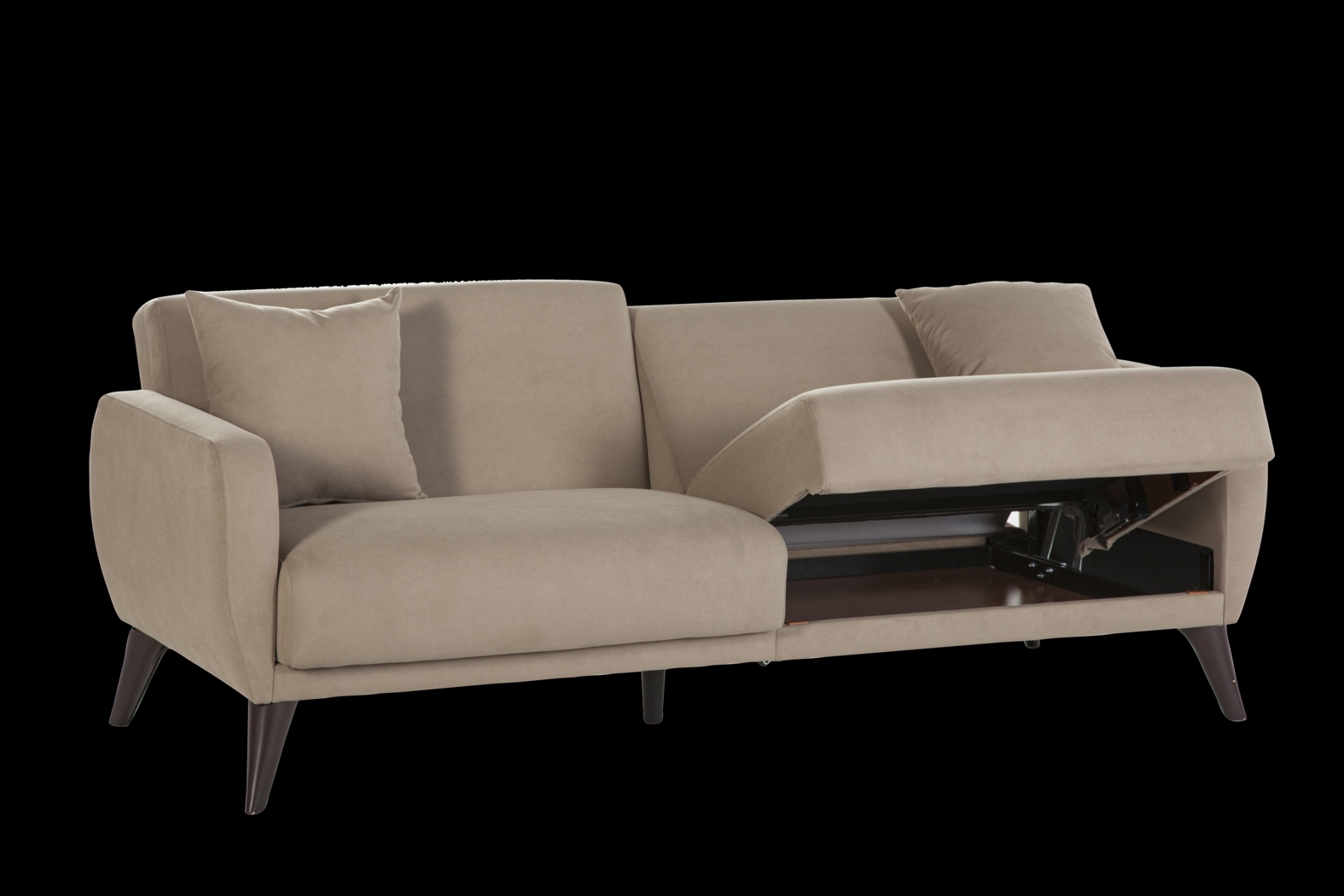 Tusico Taupe Sleeper Sofa - Thumbnail - Image 4