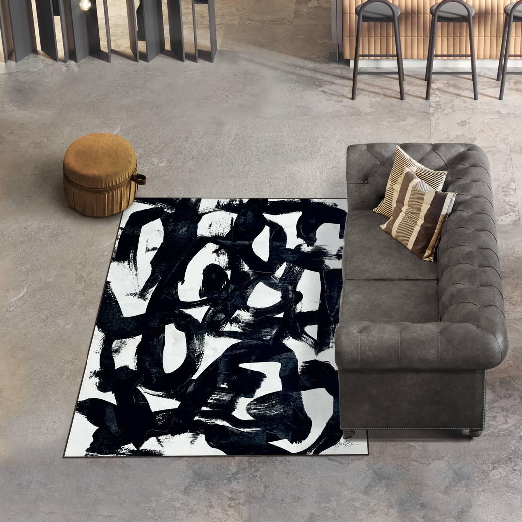 Tuskvigor Black 5' x 7'7 Rug - Thumbnail - Image 2