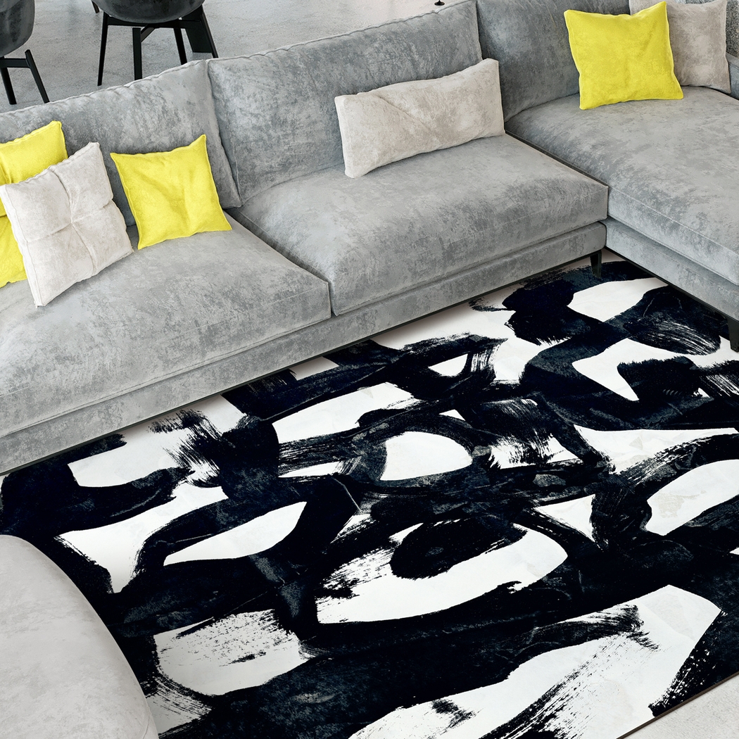 Tuskvigor Black 5' x 7'7 Rug - Thumbnail - Image 3